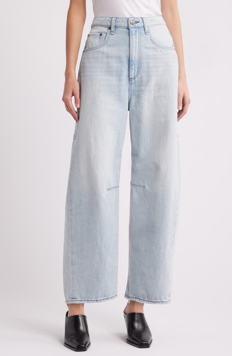 rag & bone Charlie High Waist Crop Barrel Jeans, Main, color, Millie