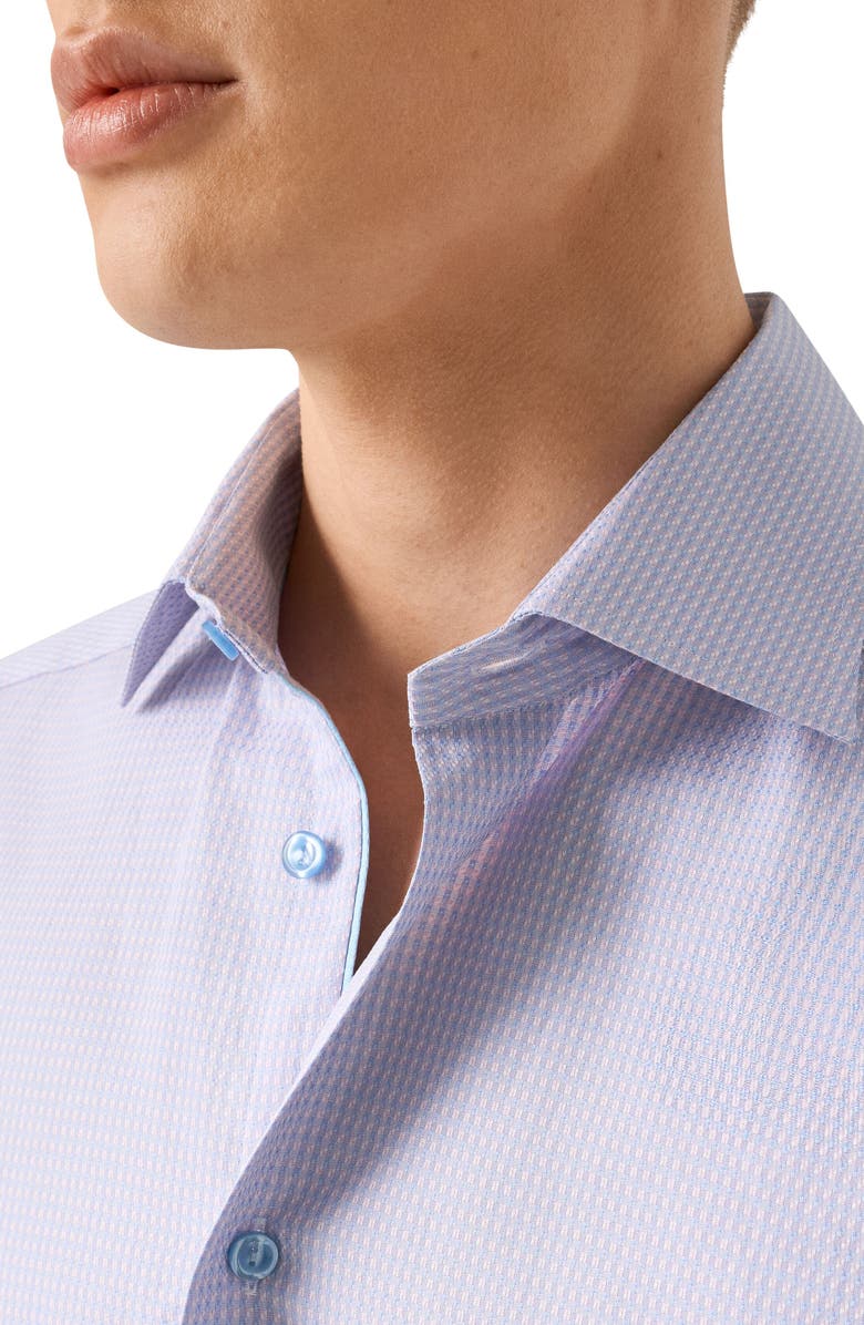 Eton Contemporary Fit Check Cotton Dress Shirt, Alternate, color, 
