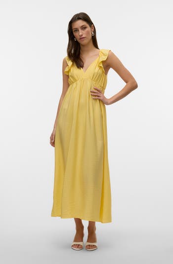 Josie Ruffle Empire Waist Maxi Dress