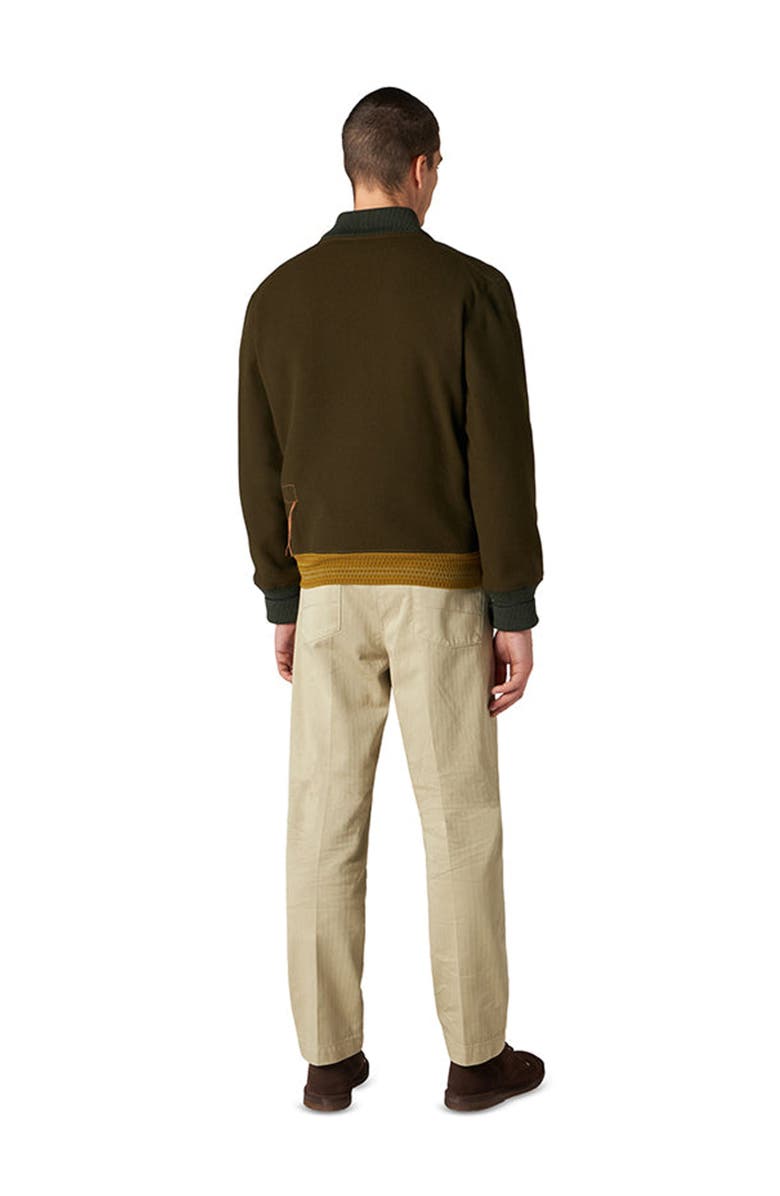 Fortela Cruiser Wool Twill Bomber Jacket, Alternate, color, Army Green