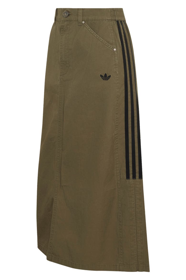 Cotton Twill Midi Skirt, Main, color, OLIVESTRATA