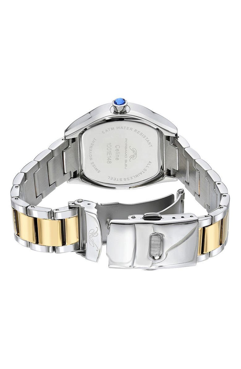PORSAMO BLEU Women's Celine Two-Tone Stainless Steel Bracelet Watch, 33.5mm, Alternate, color,