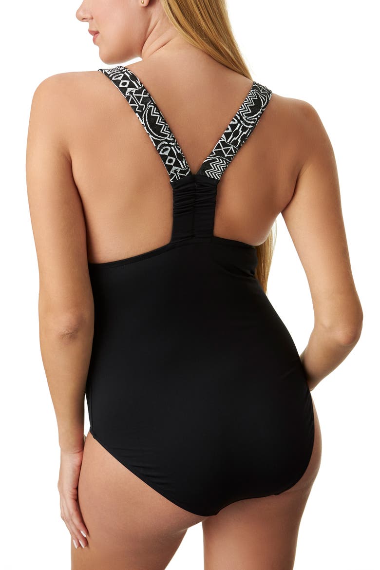 One-Piece Maternity Swimsuit, Alternate, color, BLACK