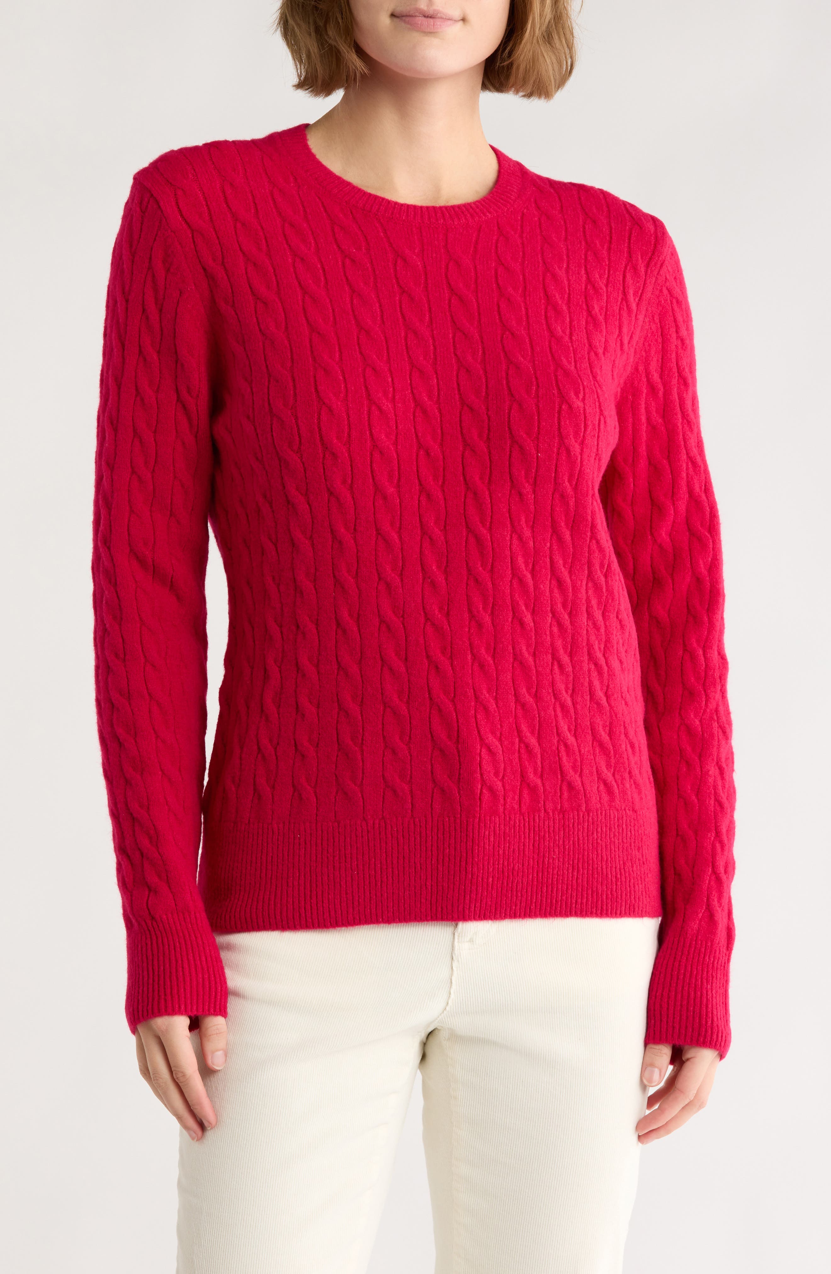 Cable Knit Pullover Sweater