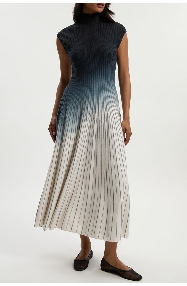 Karen Millen Dip Dye Detail Knitted Maxi Dress, Alternate, color, Navy