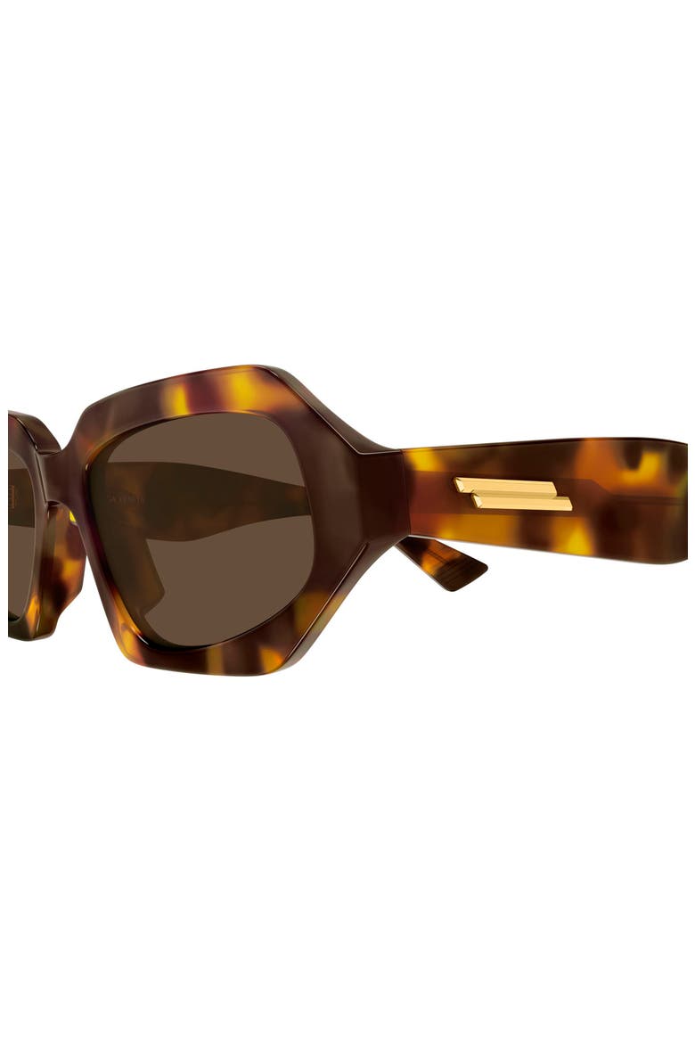Gender Inclusive BV1502S 54mm Polarized Gradient Rectangular Sunglasses, Alternate, color, BROWN