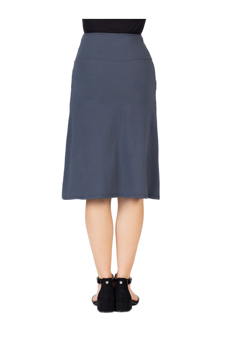 Casual Elastic Waist A-Line Skirt, Alternate, color, Grey