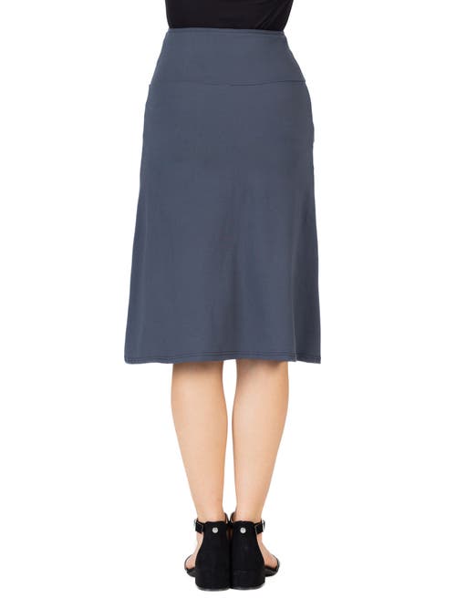 24sevenkid Casual Elastic Waist A-line Skirt In Gray