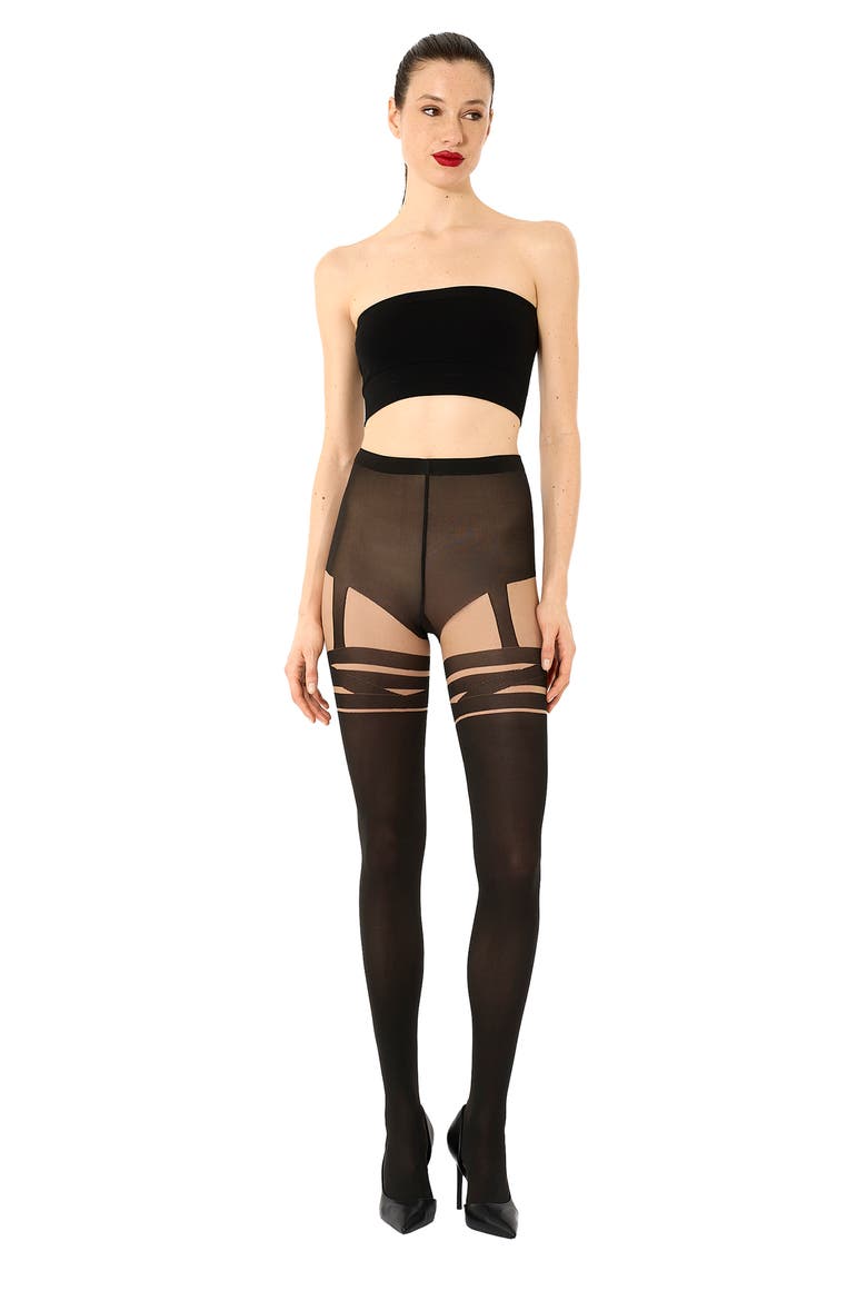 Infinite Wrap Tights, Alternate, color, FAIRLY LIGHT/BLACK