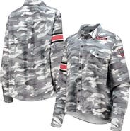 THE WILD COLLECTIVE Women's The Wild Collective Gray Alabama Crimson Tide Camo Flannel Button-Up Long Sleeve Shirt