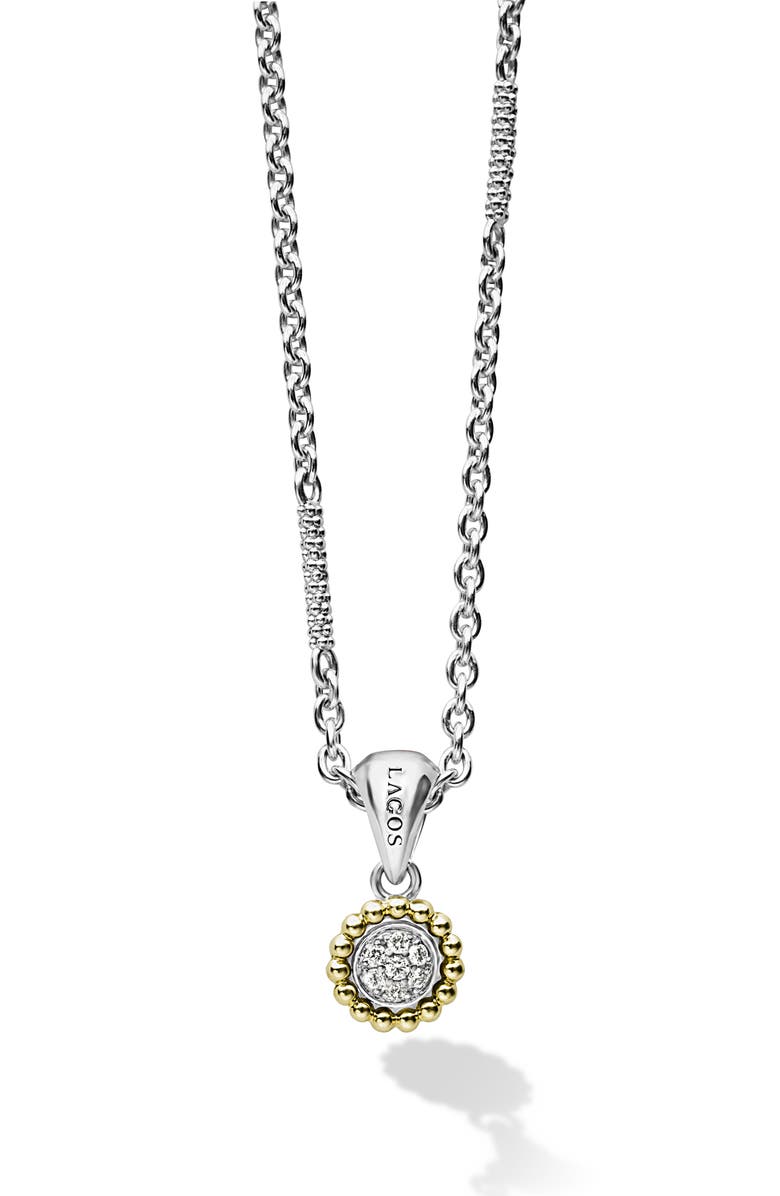 LAGOS Caviar Lux Diamond Pendant Necklace, Main, color,
