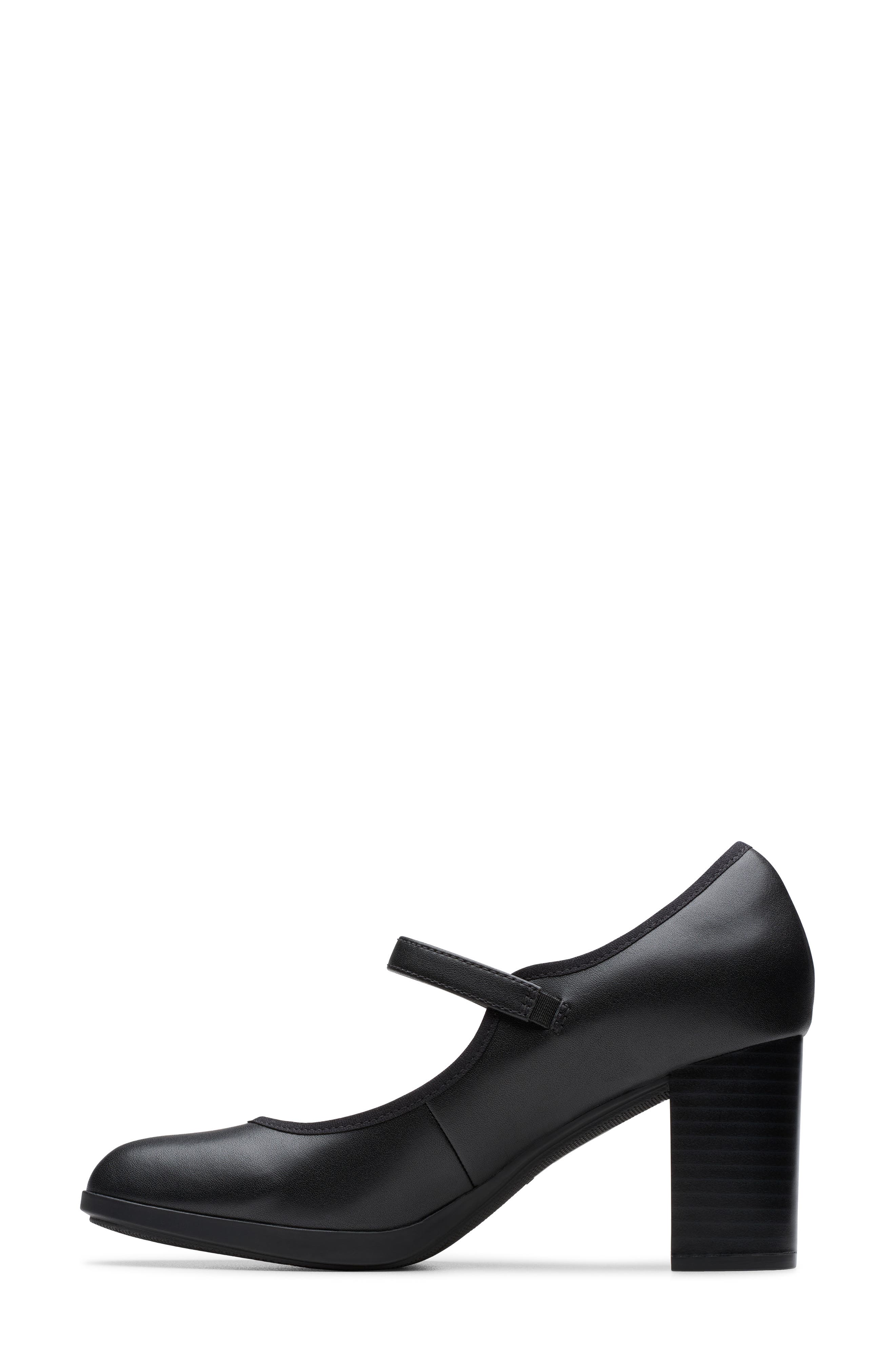 Clarks<sup>®</sup> Bayla Lily Mary Jane Pump, Alternate, color, Black Leather