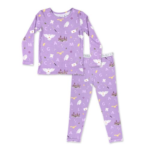 Bellabu Bear Unisex Kids' Hedwig's Magical Mail Set Of 2 Piece Pajamas In Pink