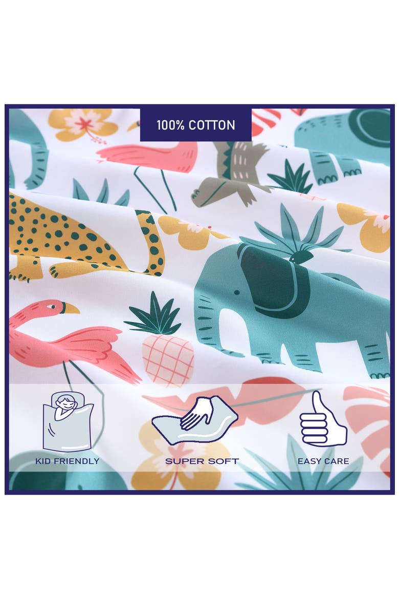 Wild Animals Microfiber Sheet Set, Alternate, color, PINK