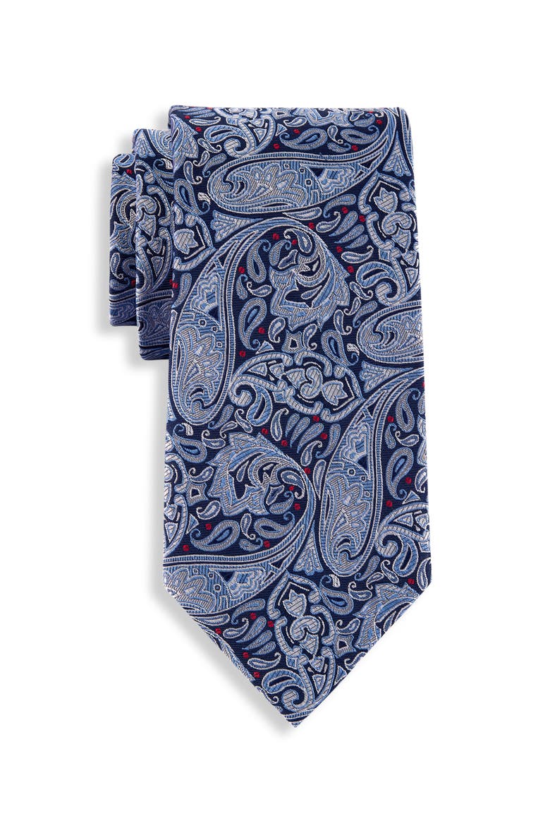 Big & Tall Fancy Paisley Tie, Main, color, NAVY