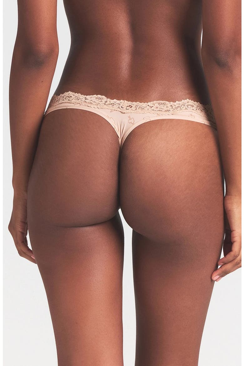 Fits Everybody Lace Dipped Thong, Alternate, color, MICA SKETCHED HEARTS