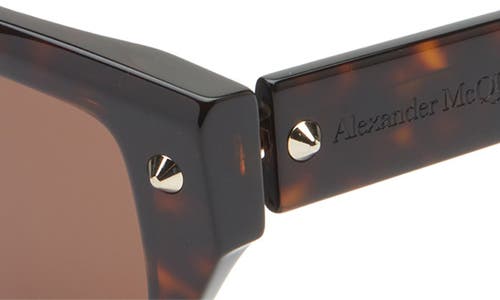 Alexander Mcqueen Mcqueen 54mm Square Sunglasses In Havana Havana Brown