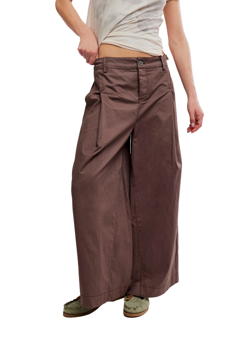 Silverlake Wide Leg Chino Pants, Main, color, CHOCOLATIER