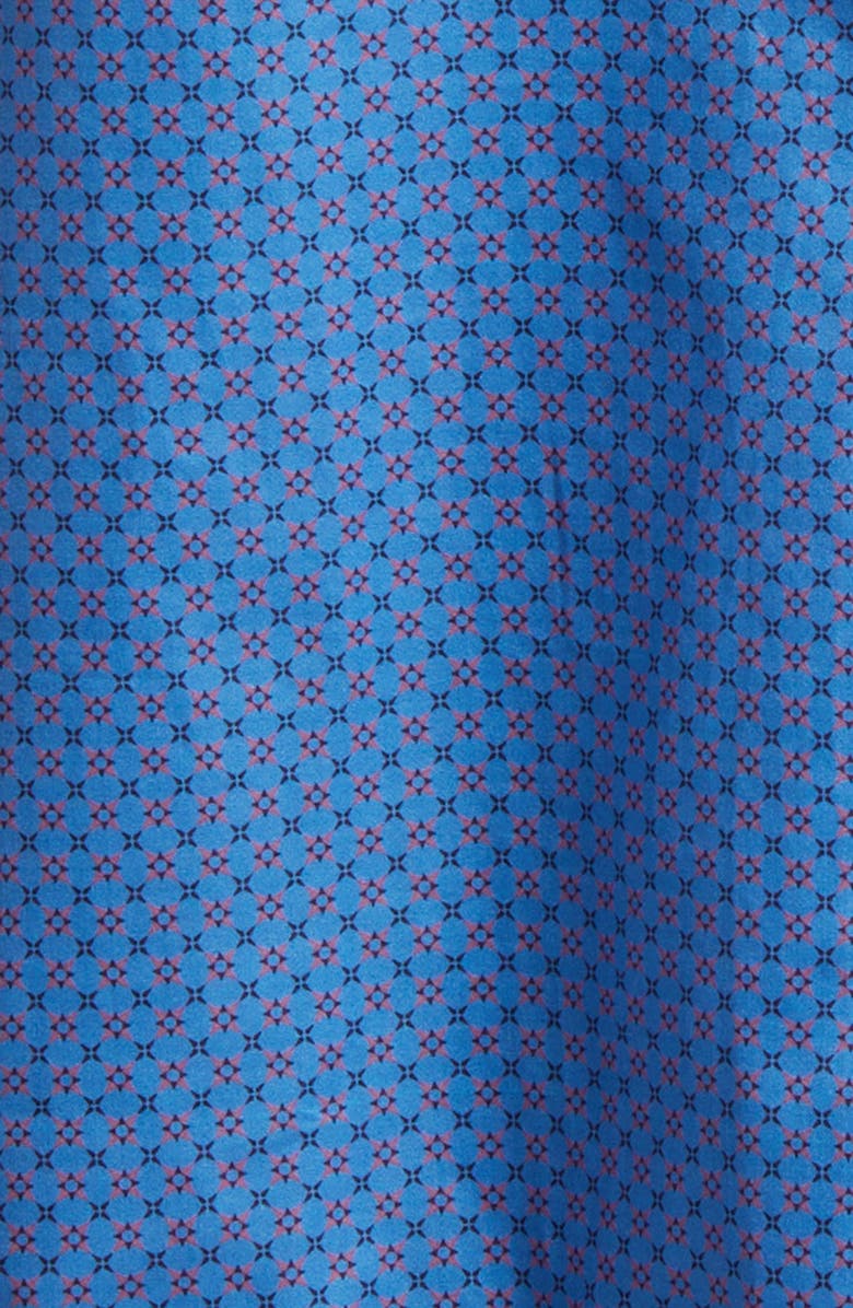 Peter Millar Woodberry Geometric Print Short Sleeve Button-Down Shirt, Alternate, color,