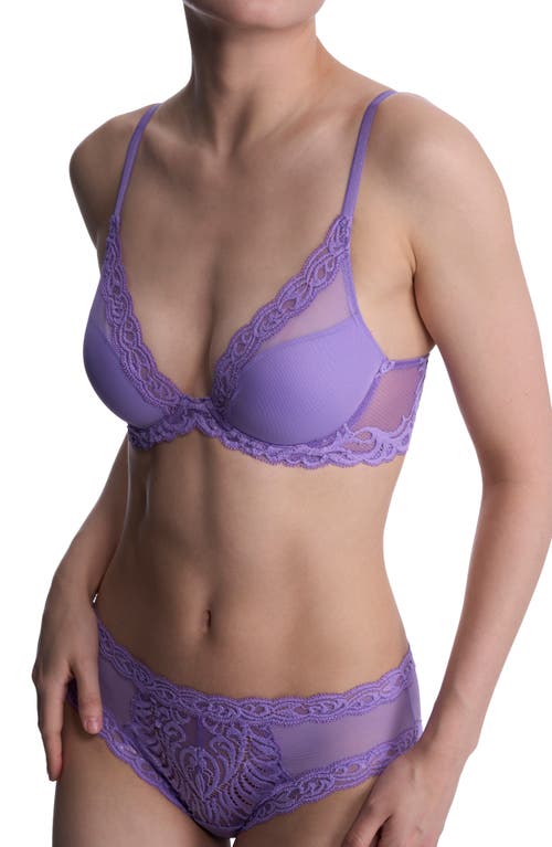 Natori Feathers Plunge T-shirt Basics Bra In Purple