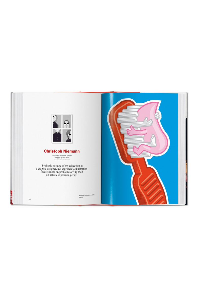 100 Illustrators English French German Book, Alternate, color, White