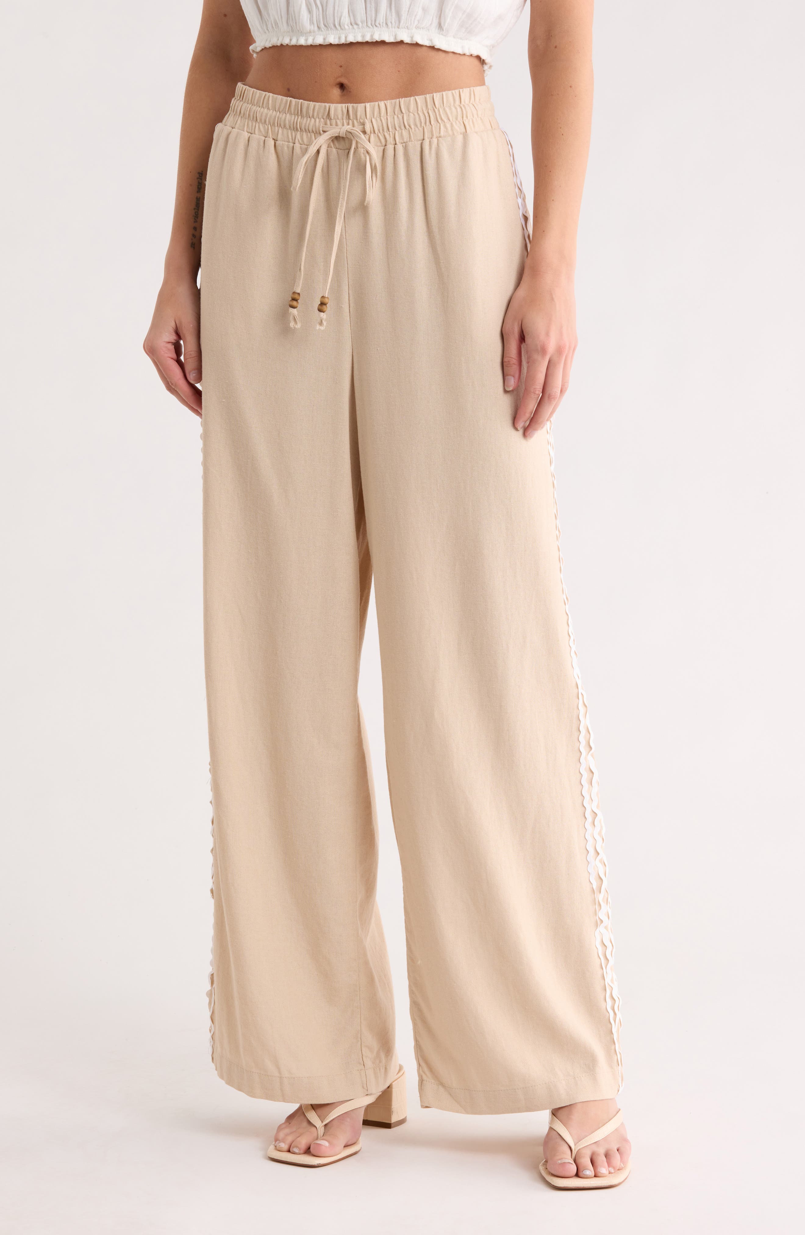 Rickrack Stripe Wide Leg Pants - image 3