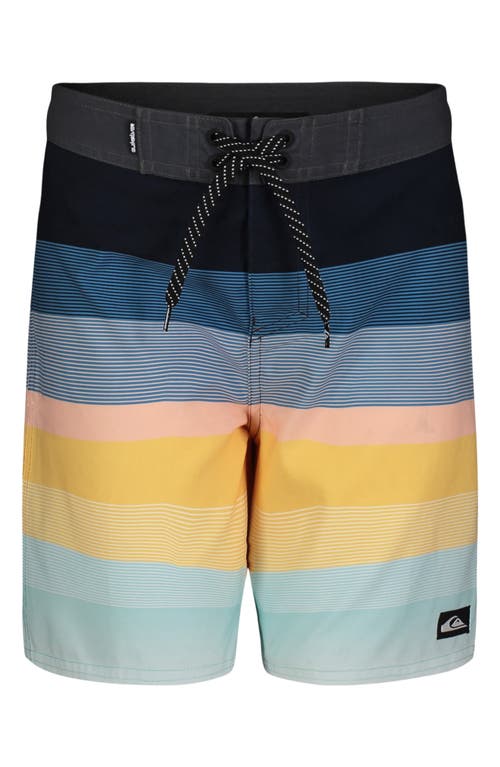 QUIKSILVER QUIKSILVER KIDS' EVERYDAY MASSIVE STRIPE SWIM TRUNKS 
