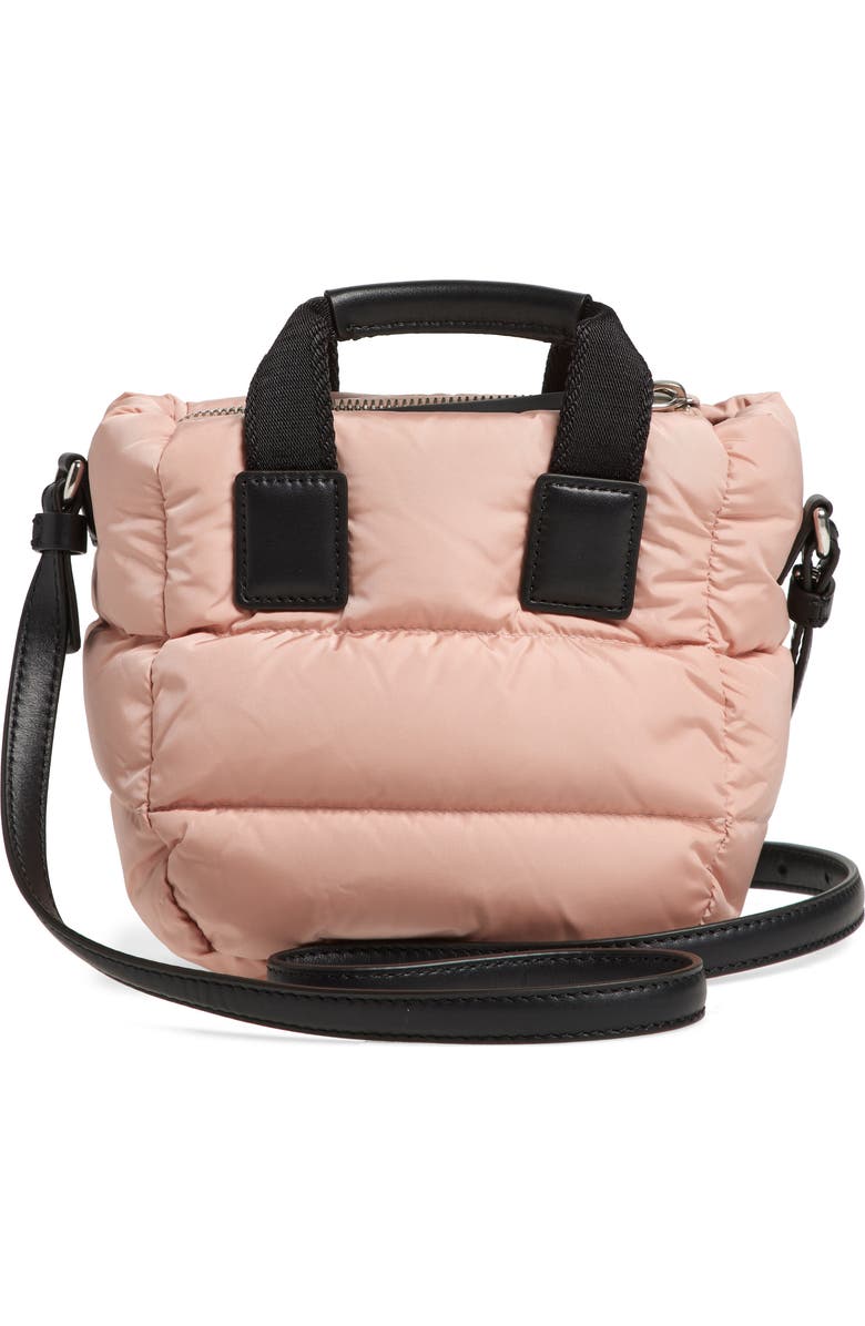 Moncler Micro Caradoc Puffer Crossbody Tote, Alternate, color, Pink