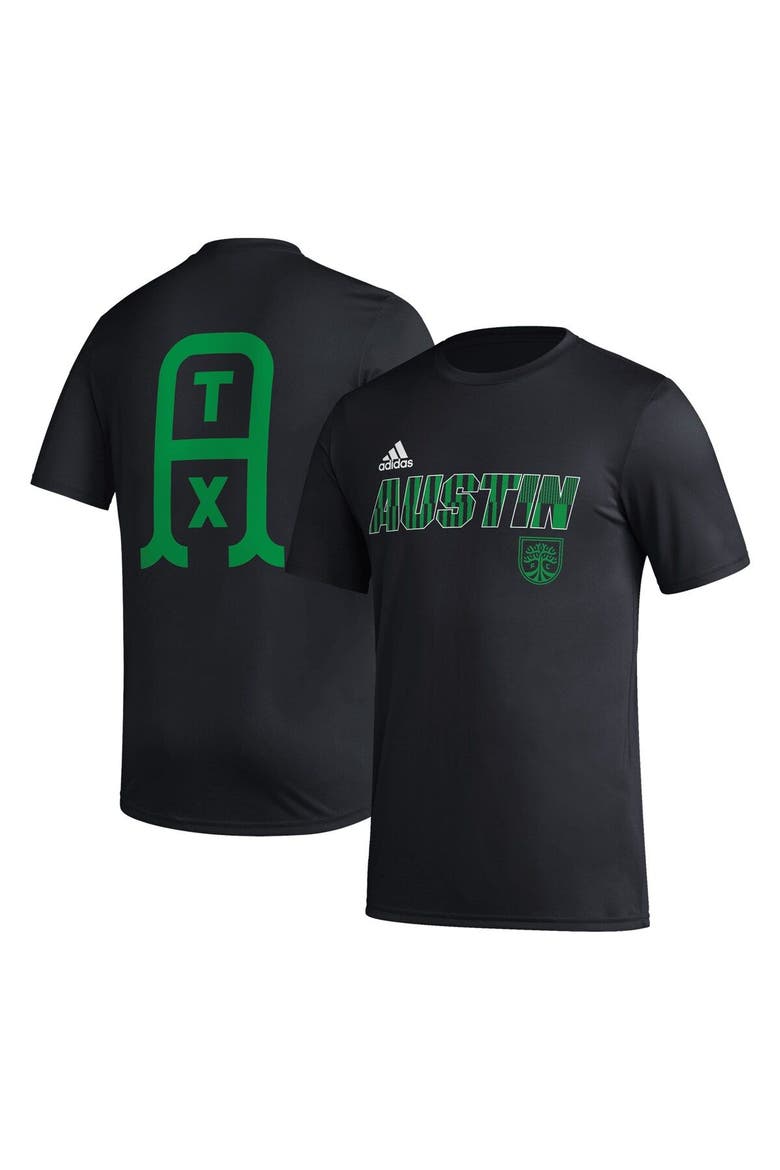Men's adidas Black Austin FC Team Jersey Hook AEROREADY T-Shirt, Main, color, Black