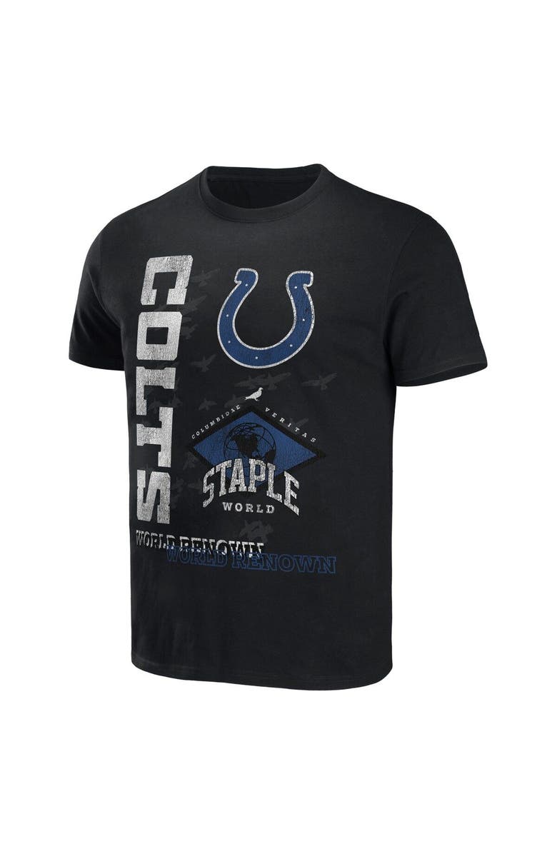 STAPLE Men's NFL x Staple Black Indianapolis Colts World Renowned T-Shirt, Alternate, color, 