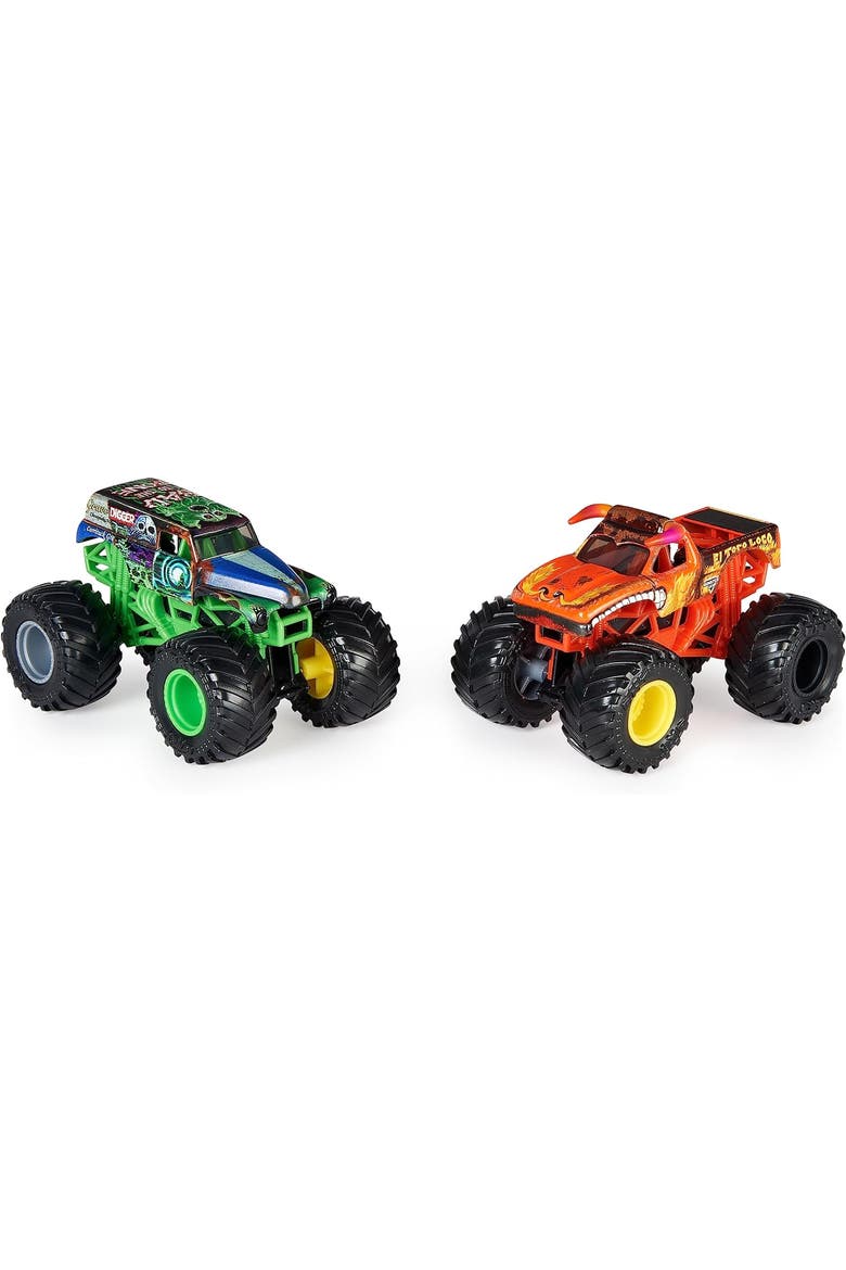 Grave Digger Vs. El Toro Loco Die-Cast Monster Trucks, 164 Scale, Kids Toys for Boys Ages 3 and up, Alternate, color, Green