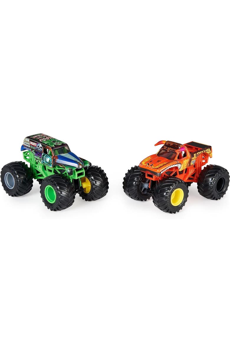 Monster Jam Grave Digger Vs. El Toro Loco Die-Cast Monster Trucks, 164 Scale, Kids Toys for Boys Ages 3 and up, Alternate, color, Green