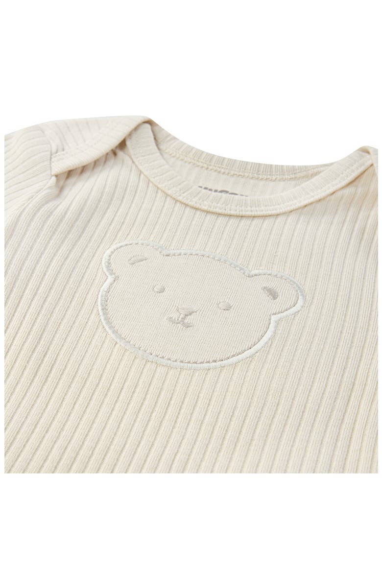 Organic Cotton Bodysuit, Joggers & Hat Set, Alternate, color, HUGGIES FRENCH OAK