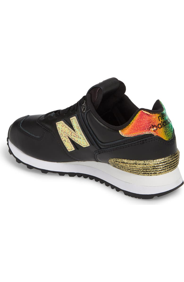 New Balance 574 Glitter Punk Sneaker, Alternate, color,