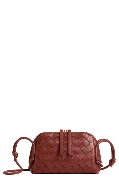 Mini Concert Intrecciato Leather Crossbody Bag