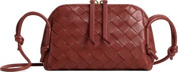 Bottega Veneta Mini Concert Intrecciato Leather Crossbody