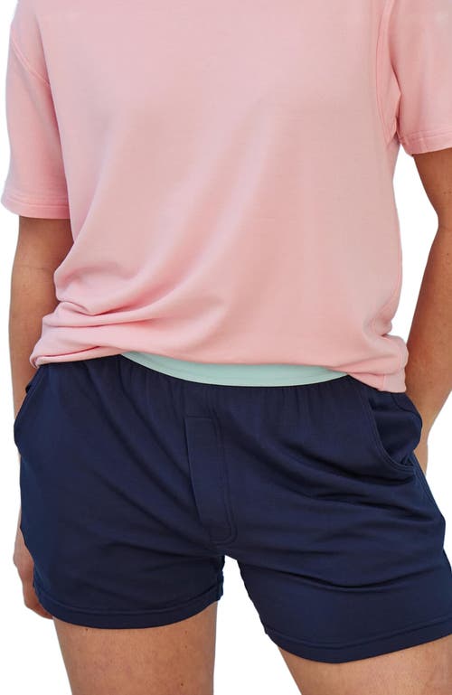Jambys House Shorts In Navy/mint