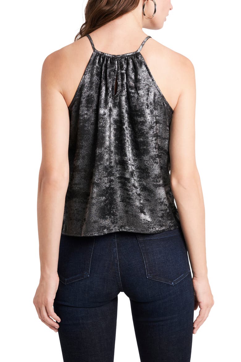 Metallic Halter Top, Alternate, color, SILVER DUST