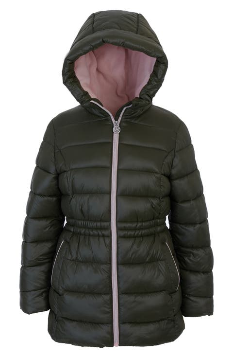 Kids' Midweight Longline Hooded Puffer Jacket (Big Kid)
