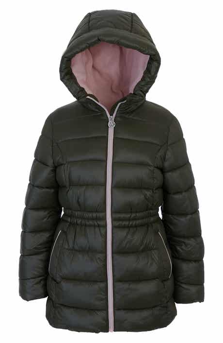 Michael Kors Kids' Midweight Longline Hooded Puffer Jacket
