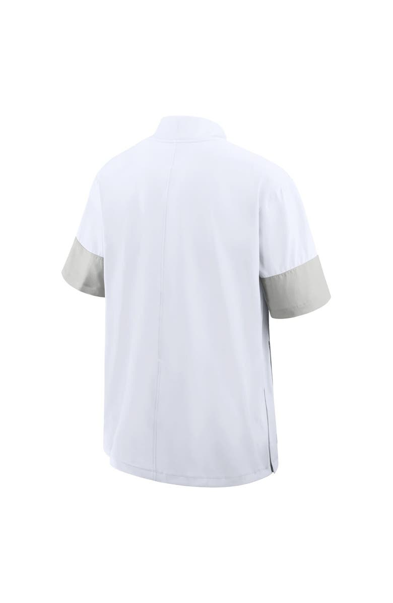 Nike Men's Nike White Auburn Tigers 2025 Sideline Coaches Lightweight Short Sleeve Jacket, Alternate, color, White