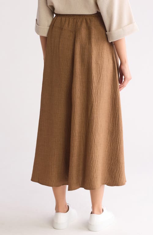 Max Studio Textured Crop Maxi Skirt In Heather Umber