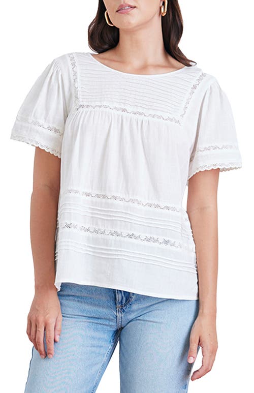 Paneros Clothing Dawn Lace Inset Top in Off White  product