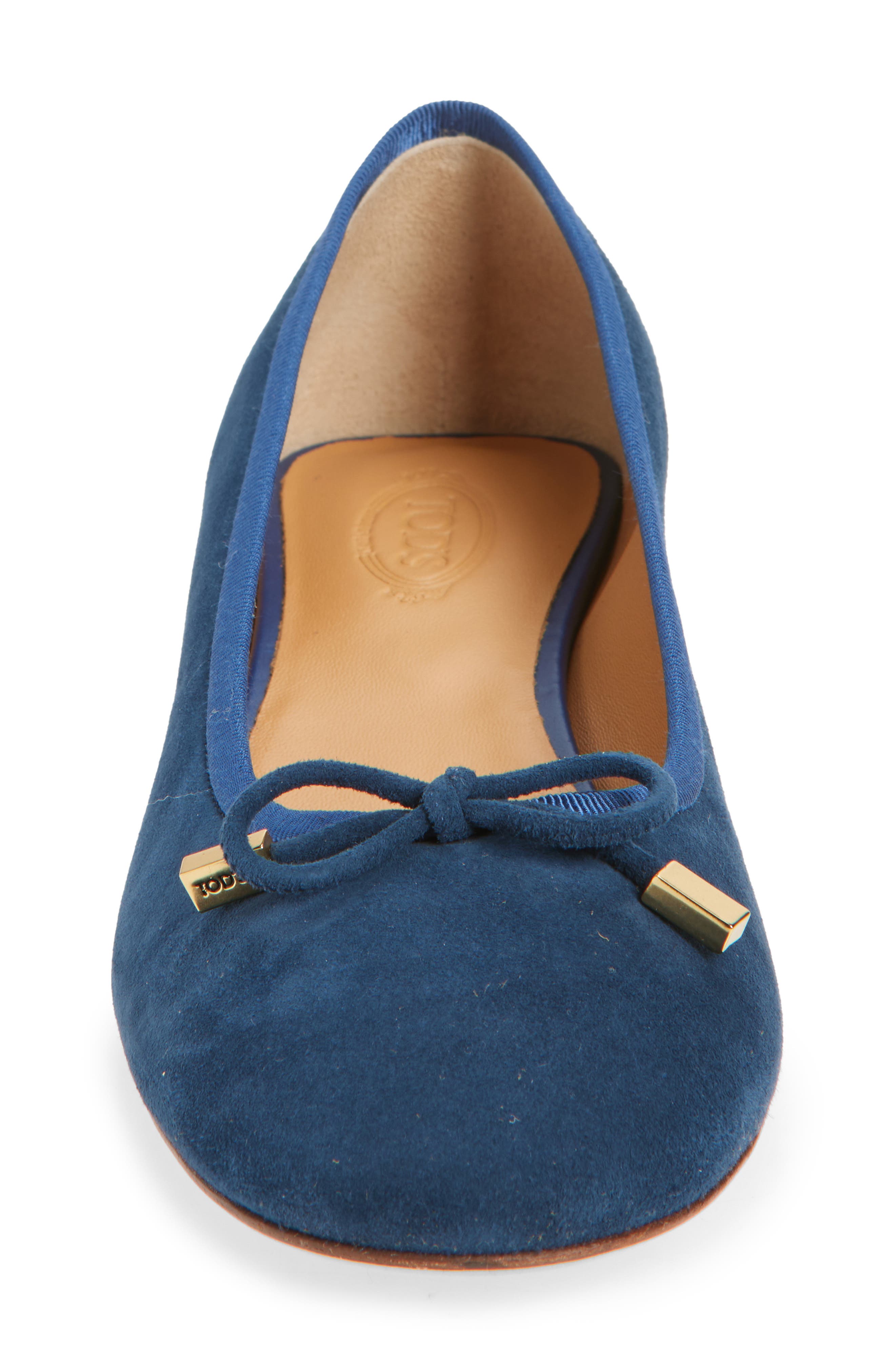 Tod's Ballerina Flat, Alternate, color, Baltic Chiaro