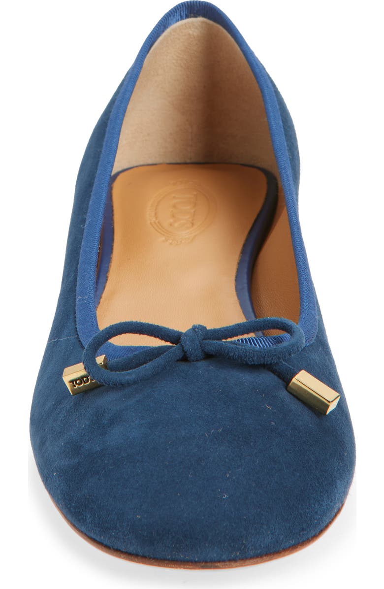 Tod's Ballerina Flat, Alternate, color, Baltic Chiaro