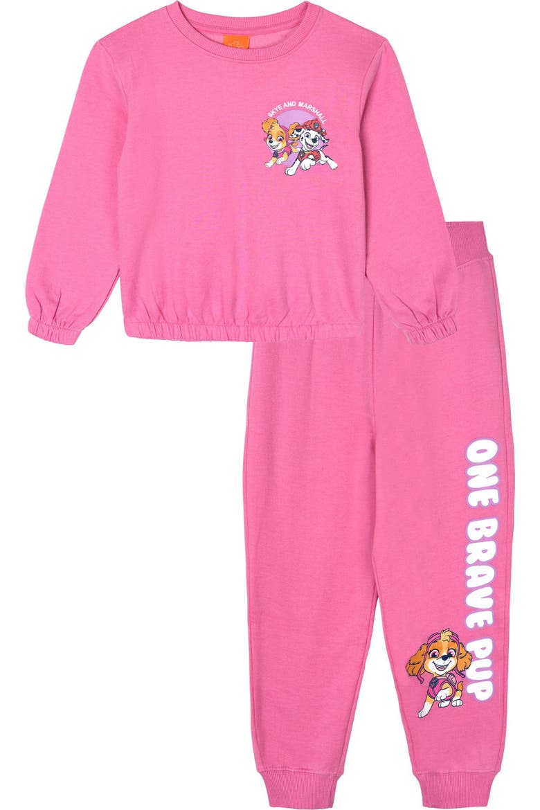 Fleece 2-Piece Sweatshirt and Joggers Set, Main, color, Skye Marshall Pink