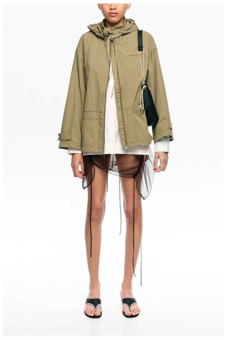 Fluid A-Line Trench, Alternate, color, KHAKI