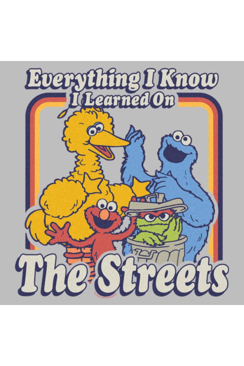 Women's Sesame Street Everything I Know I Learned on the Streets  Graphic T-Shirt, Alternate, color, Athletic Heather