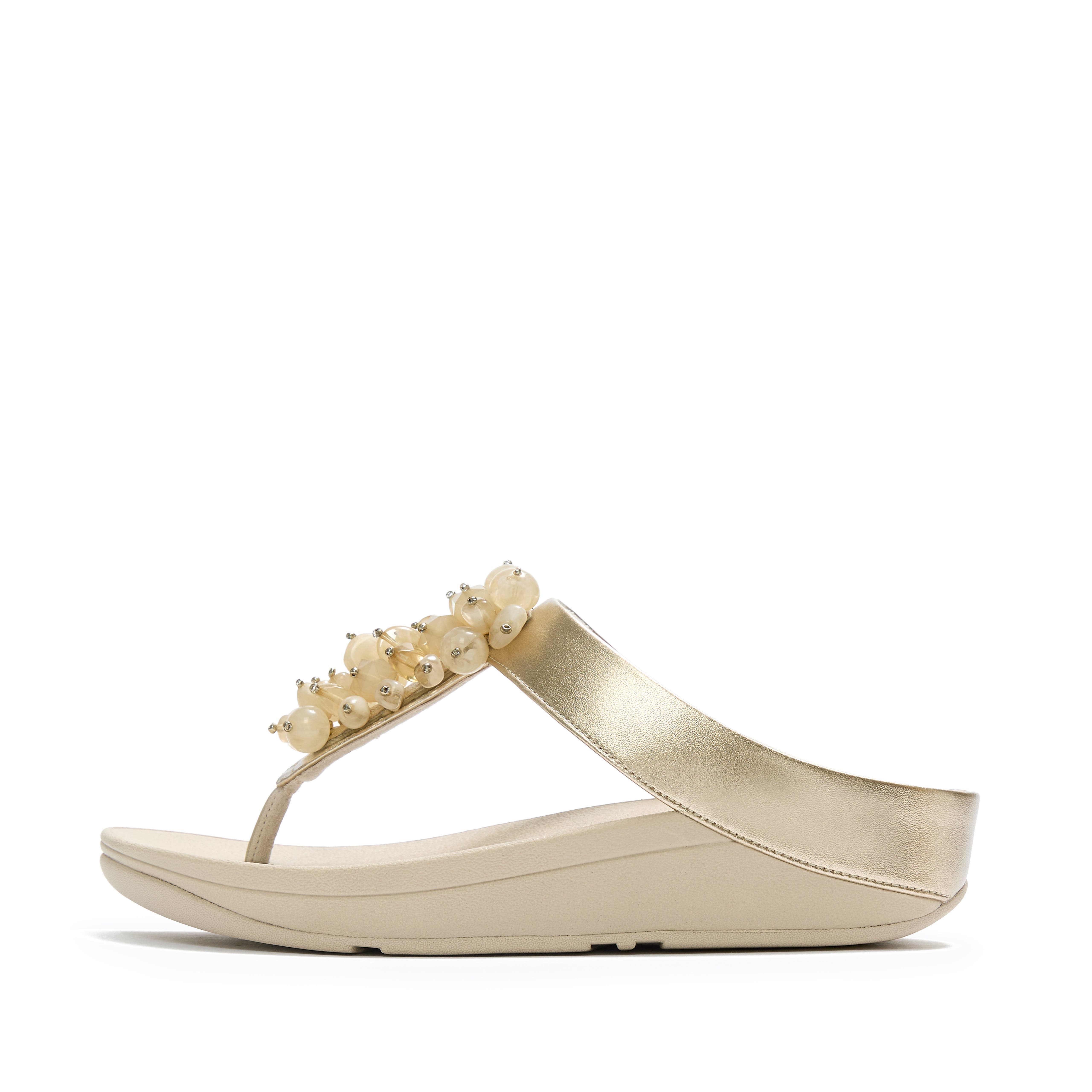 FitFlop Fino Bead-Cluster Toe-Post, Alternate, color, 