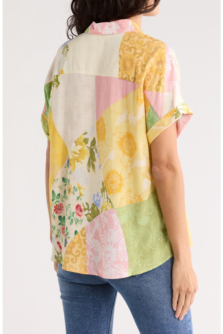 Short Sleeve Button-Up Shirt, Alternate, color, YELLOW